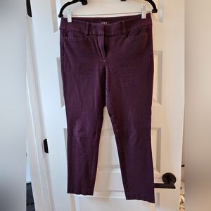 Loft Women's Skinny Ankle Pants - Burgundy - Size 4